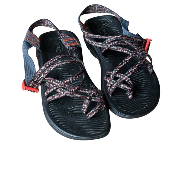 Chaco Womens Z/Volv X2 Sport Sandals Size W8 Black Red - Picture 1 of 8